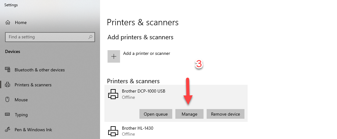 windows printer test page